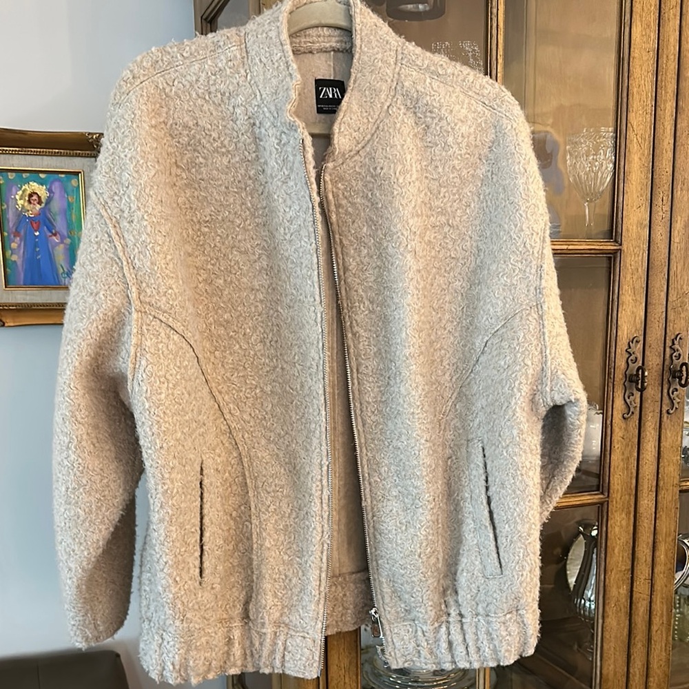 Zara Cream Fleece Jacket